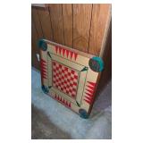 Carrom game board  wooden folk art
