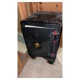 Safe. 18 x 18 x  28.5" the safe is in the