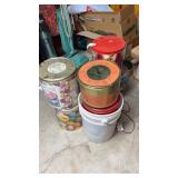 Christmas tin cans