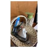 Basket with iron and steamer