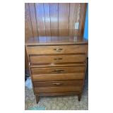 Mid century  4 drawer dresser  32 x 16 x 43" this
