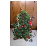 21" table top Christmas tree  and ornaments