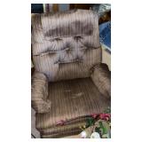Mid century rocking reclining chair approximately