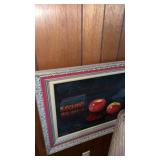 26 x 22" framed and signed apple painting