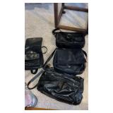 4 black purses