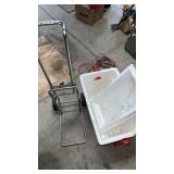 Styrofoam cooler and luggage cart