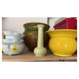 Miscellaneous flower pots.