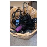 Umbrella basket with miscellaneous curling irons
