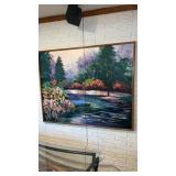 51 x 41" framed painting signed by artist this