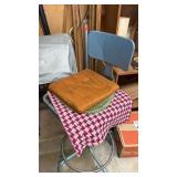 Swivel Metal stool  41.5" tall. In basement buyer