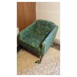 Green mid century modern chair