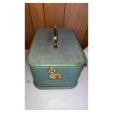 Eggshell blue luggage, case vanity case