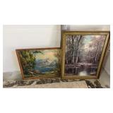 2 framed picture   1 signed by artist