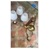 Mid century light fixture with shades
