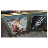 2 framed and matted pictures   25 x 32"