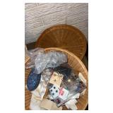 Sewing basket and sewing supplies