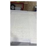 Approximately 67.34 x 80ï¿½  table cloth.  Some