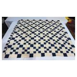 Quilt top, approximately 77 x 70ï¿½  9 patch