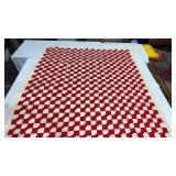 Quilt top some staining approximately 84 x 77ï¿½.