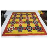Touching stars quilt 1890ï¿½s  approximately  81 x