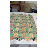 Quilt top approximately  72 x 86ï¿½ double wedding