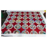Quilt top approximately  84 x 69ï¿½  spider web