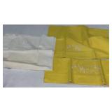 1 tatted pillow case and set of 2 yellow Mr and