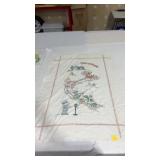 Childï¿½s quilt top painted design approximately