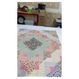 Quilt top approximately 83 x 68ï¿½  some staining