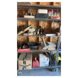 Metal rolling rack approximately 18 x 76.5 x 46