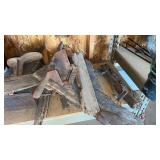 Cast iron hinges and cast iron boot jack
