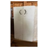 3 White Metal Cabinets 2 Rectangle, 1 Curved