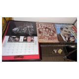 Harley Davidson calendar framed , metal signs and