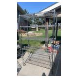 Metal rolling rack  approximately 18 x 47 x  76ï¿½