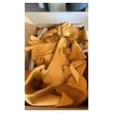 Box of leather scraps