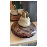 Brown ceramic interlocking insulator