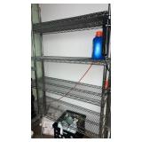 Metal rolling rack on wheels , approximately 47