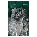 Tote with lid and rubber made hangers and