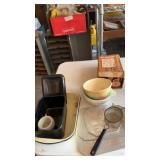 Lot of misc kitchen decora vases, bowls cookie