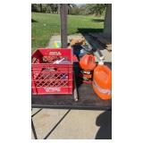 2 new orange hoop hand cleaner , red crate and