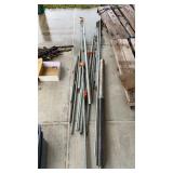 Various Metal Pipes some with Clamps