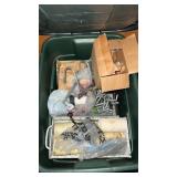 Tote with lid and miscellaneous hardware and more