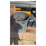Trashcan full of copper wire clippings all of it