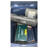 Tote with lid and miscellaneous  storage