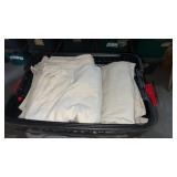 Tote with lid and canvas  drop cloths