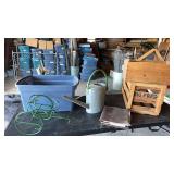 Water can , wooden crates/ boxes and more