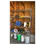 Metal rolling rack approximately 18 x 76.5 x 46
