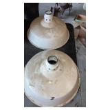 Enamel white outdoor light shades