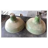 Enamel green   outdoor light shades