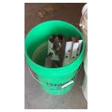 Bucket with saw horse clamps